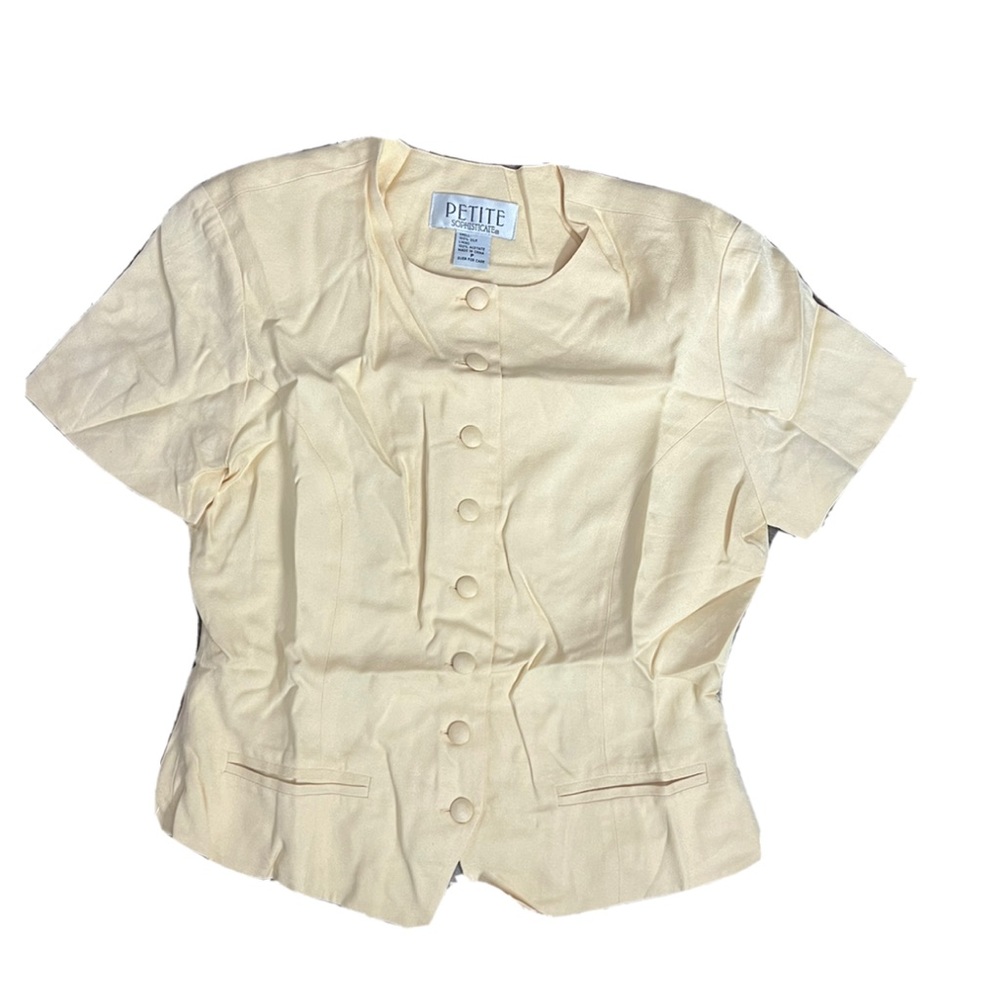 Women’s Yellow Petite Sophisticate Jacket Size Petite.